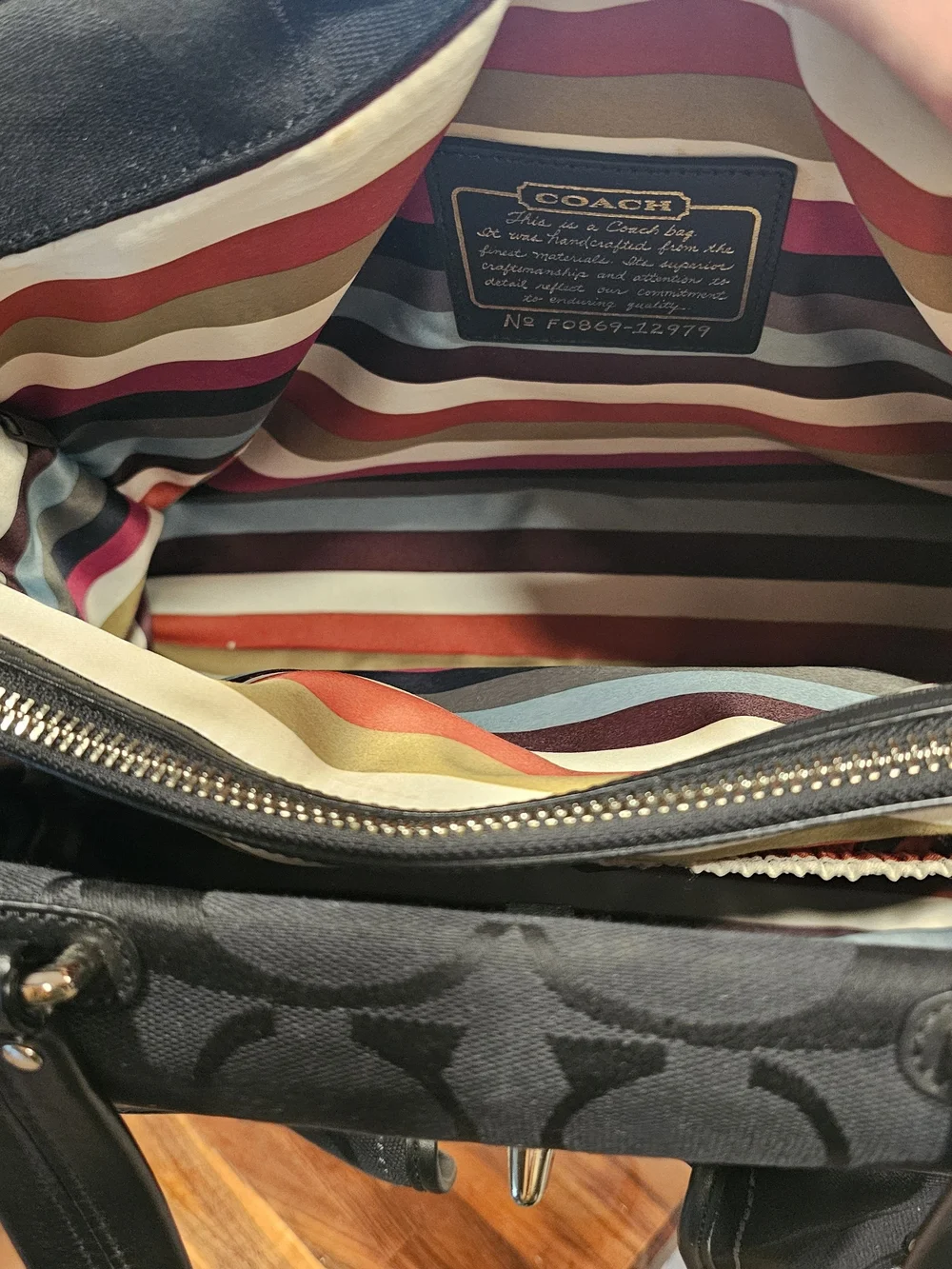 Vintage Coach Black Signature Canvas Legacy Hampton Business Messenger Bag 12979